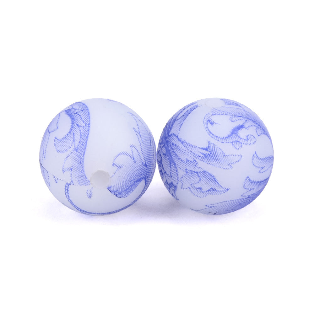 Wholesale 50PCS Silicone Luminous Leopard Beads